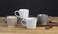 Famiware Saturn Coffee Mugs for 4, 12 Oz Ceramic Stoneware Mug Cup Set