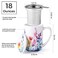 AmorArc Tea Cup with Infuser and Lid, 18OZ Loose Leaf Tea Mug with Steeper