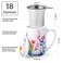 AmorArc Tea Cup with Infuser and Lid, 18OZ Loose Leaf Tea Mug with Steeper