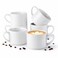 GBhome 14 Oz Coffee Mugs Set of 6, Stackable Matte White Coffee Cups Set