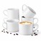GBhome 14 Oz Coffee Mugs Set of 6, Stackable Matte White Coffee Cups Set