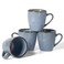 Famiware Coffee Mug Set of 4, Ocean Round 11.5oz Coffee Cup Set with Handle