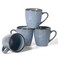 Famiware Coffee Mug Set of 4, Ocean Round 11.5oz Coffee Cup Set with Handle