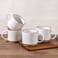 GBhome 15 Oz Stackable Coffee Mugs Set of 4, Ceramic Coffee Cups Set