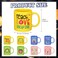 Maxdot 8 Pcs Teacher Ceramic Coffee Mugs Set 12 Oz Handle, Vibrant