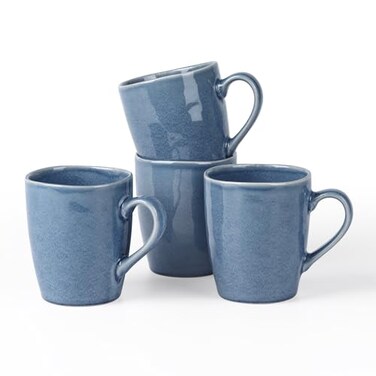 Famiware Aurora Coffee Mugs, 14OZ Mug Set of 4, Stoneware Cup with Handle