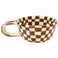 BuleVina Checkered Coffee Mug 5OZ 4X2 Inch, Creative Irregular Checkerboard Ceramic High-Value Retro Afternoon Tea Coffee Cup Set, Novelty Plaid Cup for Office (Checkerboard Coffee)