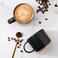 GBhome 12 Oz Stackable Coffee Mugs Set of 4, Ceramic Black Coffee Cups Set