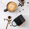 GBhome 12 Oz Stackable Coffee Mugs Set of 4, Ceramic Black Coffee Cups Set