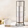 GBhome 12 Oz Stackable Coffee Mugs Set of 4, Ceramic White Coffee Cups Set