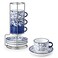 Vancasso 8 Oz Cappuccino Cups Set of 4, Porcelain Stackable Espresso Cups