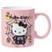 Silver Buffalo Sanrio Hello Kitty Web, Wax Resist Ceramic Pottery Mug, 20OZ