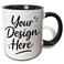 3dRose Custom Two-Tone Black Coffee Mug, Personalized Photo Print on Both Sides, 11 Oz Ceramic, 1-Pack