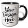 3dRose Custom Two-Tone Black Coffee Mug, Personalized Photo Print on Both Sides, 11 Oz Ceramic, 1-Pack