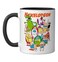 Nickelodeon Group Shot All Retro 90S Characters Ceramic Mug, Black/White, 11OZ