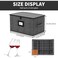 Aokeyee 2-Pack Wine Glass Storage Box with Dividers, Hard Shell Stemware Storage