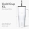 Corkcicle Cold Cup XL Handle Tumbler, 30 Oz, Gloss White