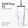 Corkcicle Cold Cup XL Handle Tumbler, 30 Oz, Gloss White