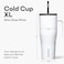 Corkcicle Cold Cup XL Handle Tumbler, 30 Oz, Gloss White