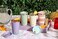 Ello 16OZ Stainless Steel Stacking Cups with Lids, 2 Pack, Stripes &amp; Dots