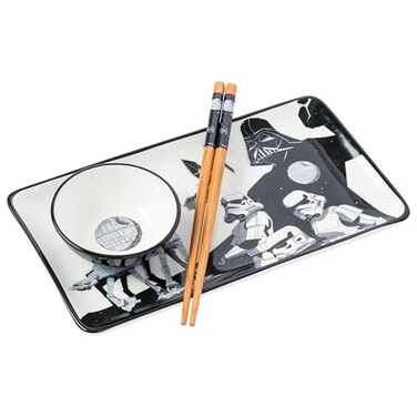 Silver Buffalo Star Wars Dark Side Death Star, Ceramic Sushi Set