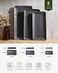 Famiware Serving Platters Set of 3 Sizes - Rectangular, Matte Dark Charcoal