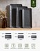 Famiware Serving Platters Set of 3 Sizes - Rectangular, Matte Dark Charcoal
