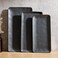 Famiware Serving Platters Set of 3 Sizes - Rectangular, Matte Dark Charcoal