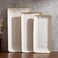 Famiware Serving Platters Set of 3 Sizes - Rectangular, Matte White