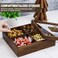 MultiBey Solid North American Walnut Wood Serving Tray with Lid