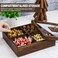 MultiBey Solid North American Walnut Wood Serving Tray with Lid