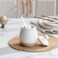 Famiware 10OZ Sugar Bowl with Lid and Spoon, Ceramic Container, White
