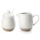 Famiware 10OZ Sugar Bowl &amp; 13OZ Creamer Set, Coffee Serving Set, White
