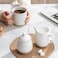 Famiware 10OZ Sugar Bowl &amp; 13OZ Creamer Set, Coffee Serving Set, White