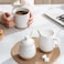 Famiware 10OZ Sugar Bowl &amp; 13OZ Creamer Set, Coffee Serving Set, White