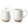 Famiware 10OZ Sugar Bowl &amp; 13OZ Creamer Set, Coffee Serving Set, White