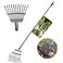 Workpro Rake, Small Rake for Leaves with 72 Adjustable Long Handle