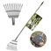 Workpro Rake, Small Rake for Leaves with 72 Adjustable Long Handle