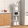 MAX Houser 5 Tier Standing Shelf Units for Kitchen Storage Rack, White