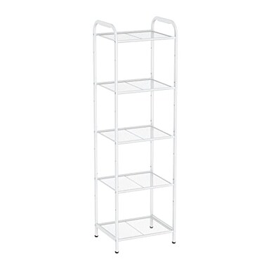MAX Houser 5 Tier Standing Shelf Units for Kitchen Storage Rack, White
