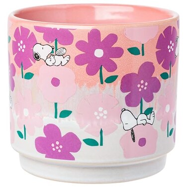 Silver Buffalo Peanuts Snoopy, Reactive Glaze Planter Pot