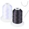Simthread UV Resistant - Simthread 100% Polyester Bonded Thread Tex 69 (12WT) - 250 Yards 1 White 1 Black