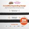 Flexi Hose With 8 Function Nozzle, 25FT - Lightweight Expandable Garden Hose, No-Kink Flexibility, 3/4 Inch Solid Brass Fittings and Double Latex Core
