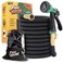 Flexi Hose Plus Expandable Garden Hose with 8 Function Nozzle, 100FT - Lightweight Retractable Garden Hose, Water Hose - No-Kink Flexibility, 3/4 Inch Solid Brass Fittings Includes Hook &amp; Bag