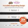 Flexi Hose Plus Expandable Garden Hose with 8 Function Nozzle, 100FT - Lightweight Retractable Garden Hose, Water Hose - No-Kink Flexibility, 3/4 Inch Solid Brass Fittings Includes Hook &amp; Bag