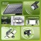 Philips Solar Security Light Outdoor Light 302 Leds 1200LM Solar-Powered Waterproof Wall-Mounted Flood Light W/PIR Motion Sensor, 3 Heads, IP65 Waterproof, 3 Modes (1 Pack)