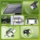 Philips Solar Security Light Outdoor Light 302 Leds 1200LM Solar-Powered Waterproof Wall-Mounted Flood Light W/PIR Motion Sensor, 3 Heads, IP65 Waterproof, 3 Modes (1 Pack)