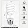 Barfelty Cfl Light Bulbs E26 Base T2 Spiral 13W 2700K Warm White (4-Pack)