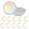 Zeez Lighting - 8-Inch 25W Selectable 3CCT LED Panel Down Light Bulb Compact Lamp Fixture - Surface Mount/Recessed - 10 Packs