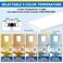 Allsmartlife 1X4FT LED Flat Panel Light Surface Mount, 24W/30W/40W, 4980LM Dimmable 5CCT 3000K-6000K, Edge-Lit Troffer Ceiling Light Fixture for Kitchen, White 2-Pack
